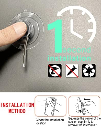 LUPYJI Suction Cup Hooks 15 Pack for Glass Windows and Mirrors