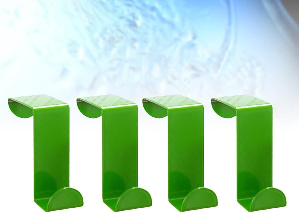 Cabilock 4pc Green Stainless Steel Hooks for Door Back Use