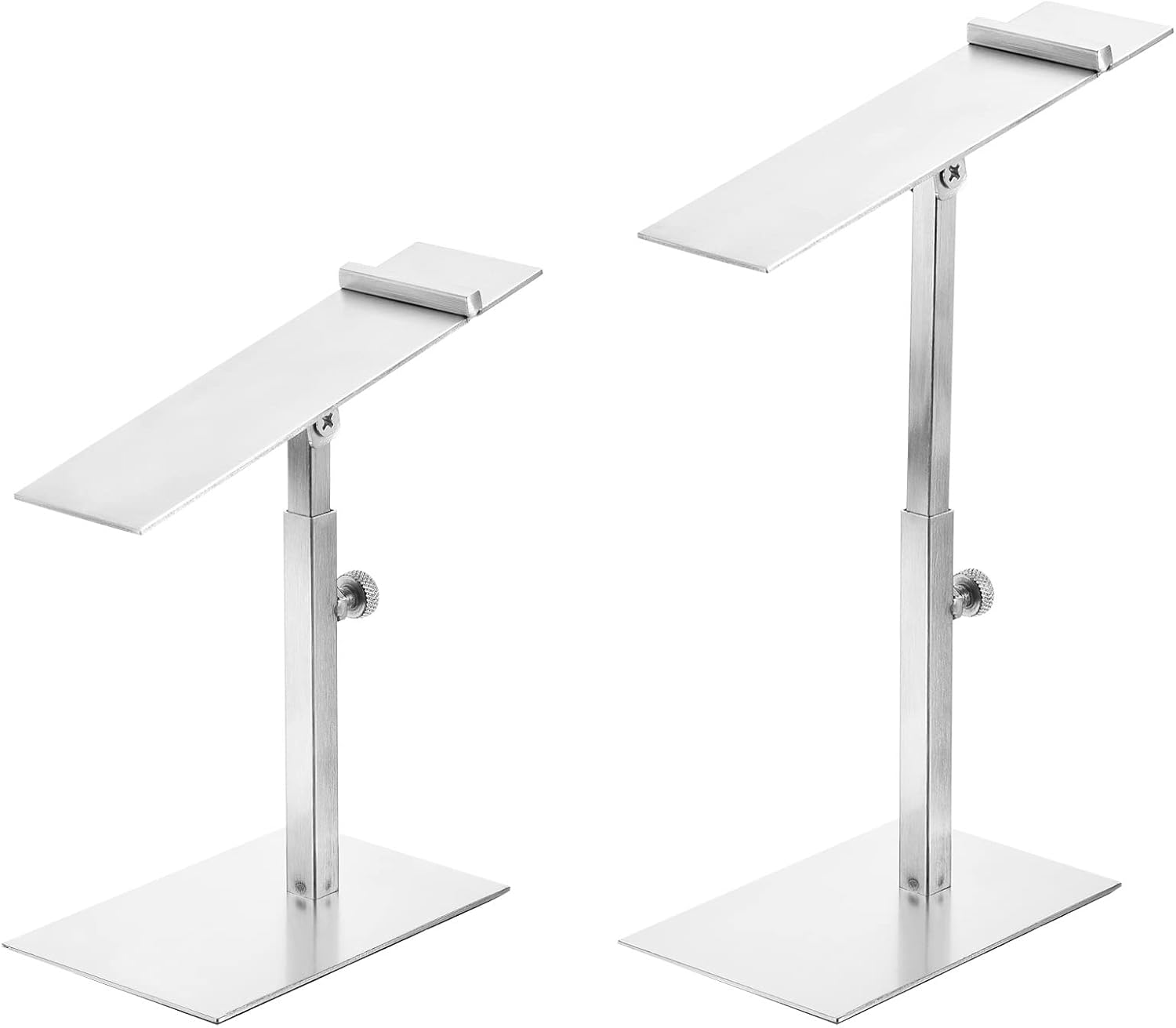 Uxcell Adjustable Shoe Display Stand 2 Pack Silver Metal