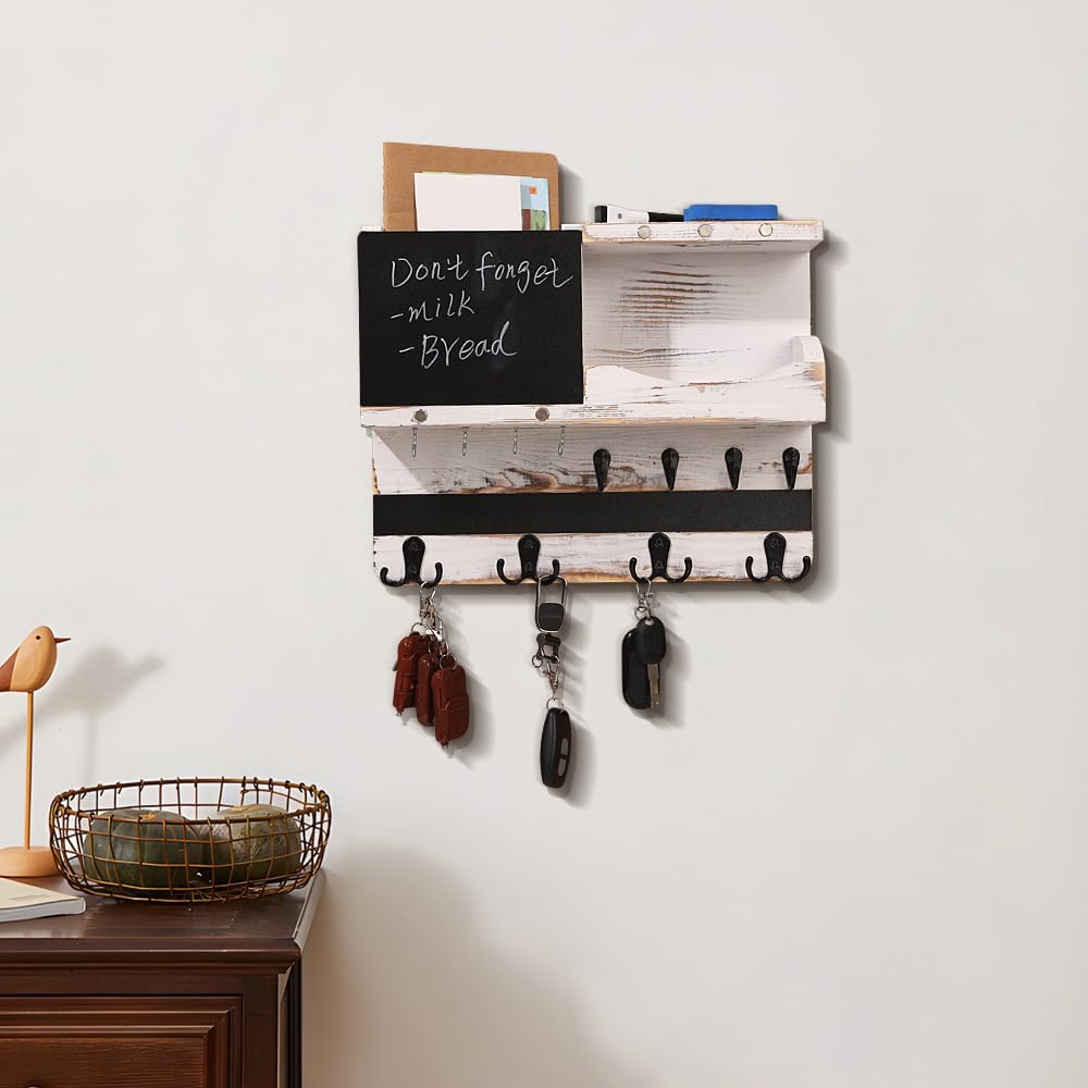 Rustic Key and Mail Holder for Wall