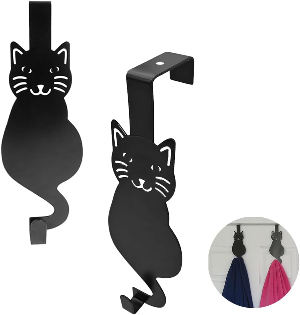 Evelots Over The Door Cat Hooks 2 Pack
