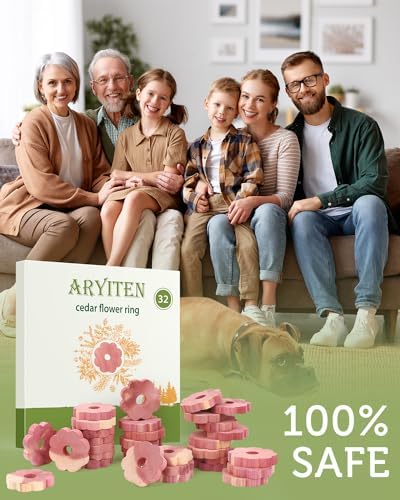 Aryiten Cedar Blocks 32 Pack for Moth Protection