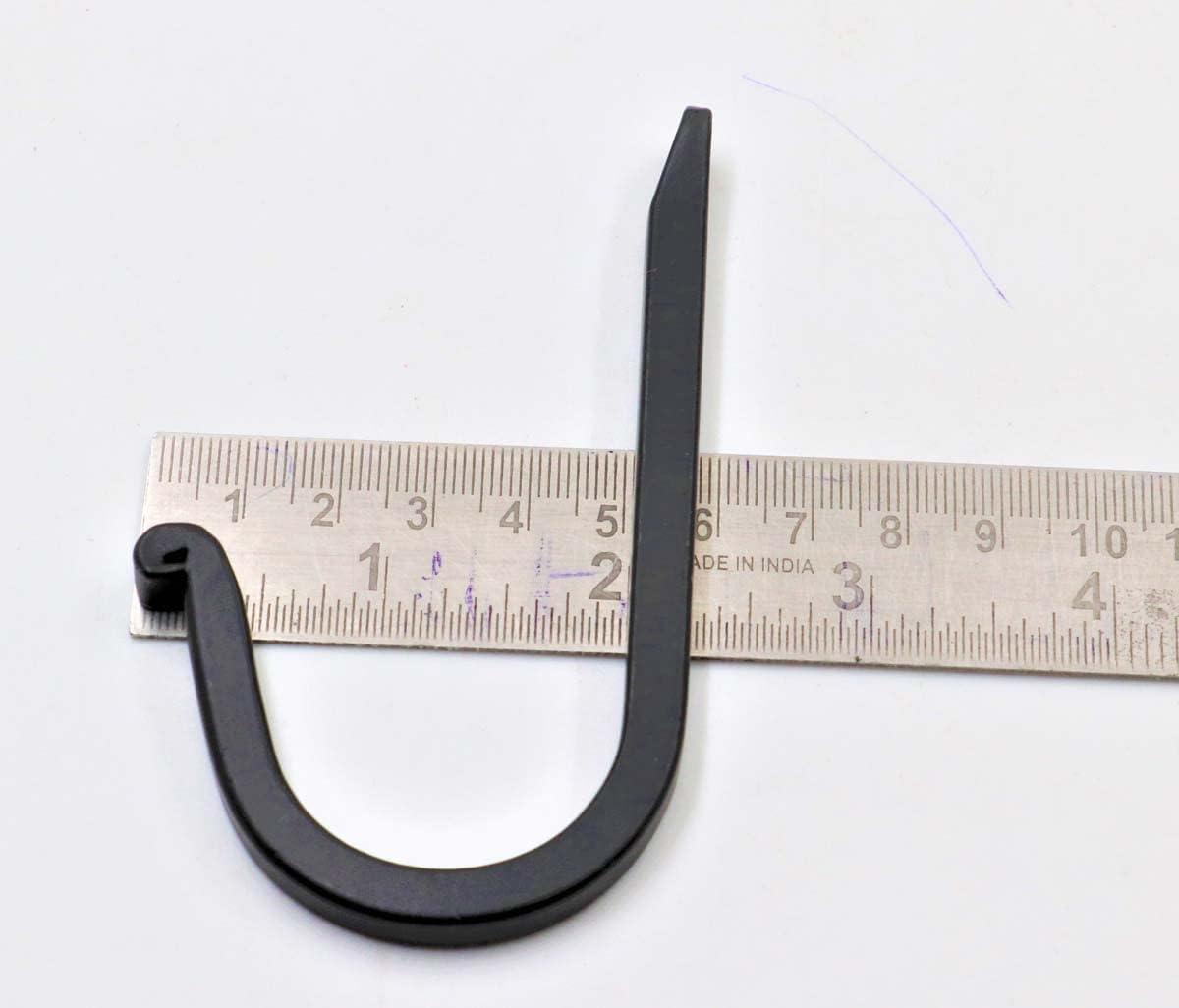 THDC Single Prong Wrought Iron Hooks Vintage Curved Metal Fasteners Heavy Duty Wall Hooks