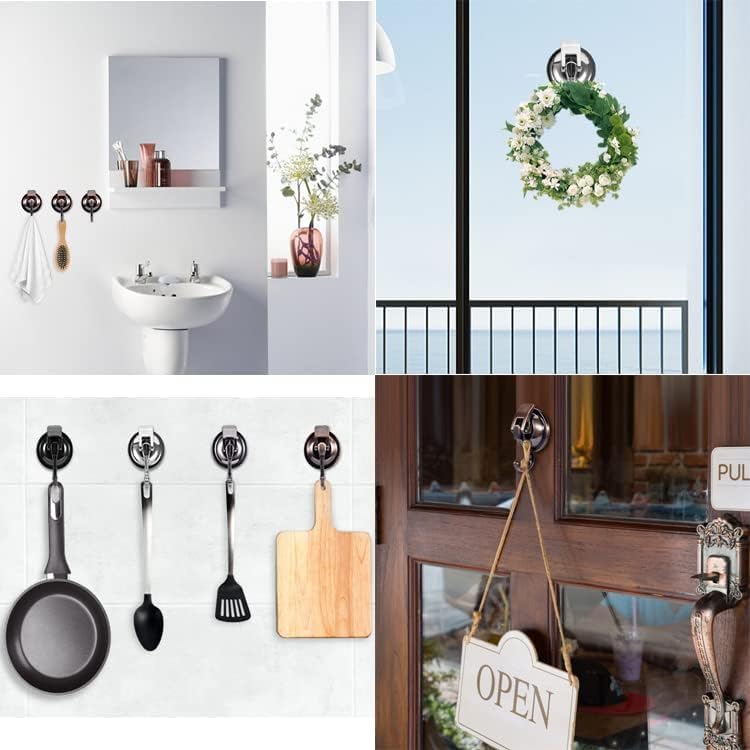 Suction Shower Hooks 2 Pack Strong Grip Wreath Hanger