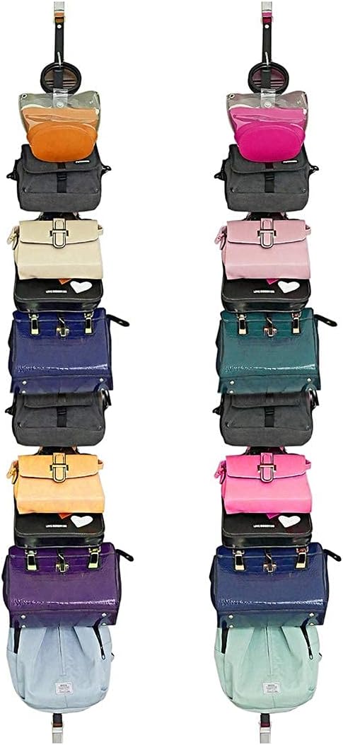 IZUS 20 Hook Bag Organizer Holder for Closet and Door 2Pcs