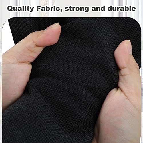 Graciadeco 17 Inch 36 Quart Collapsible Storage Bins with Lids 5 Pack Black Linen Fabric Closet Boxes