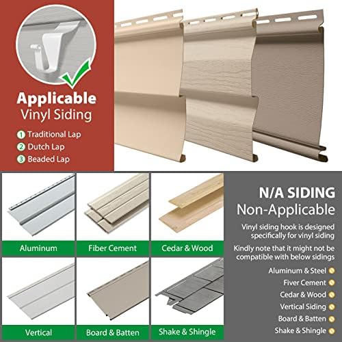 Vinyl Siding Hooks 12 Pack No Nails Needed