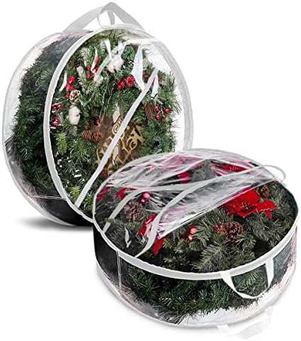 ProPik 24 Inch Clear Wreath Storage Bag 2 Pack