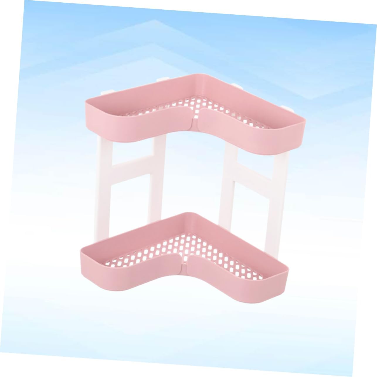 Mobestech Double Layer Bathroom Organizer Plastic Rack