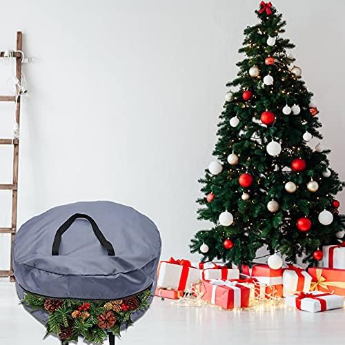 Keebgyy Heavy Duty Christmas Wreath Storage Bag 25In
