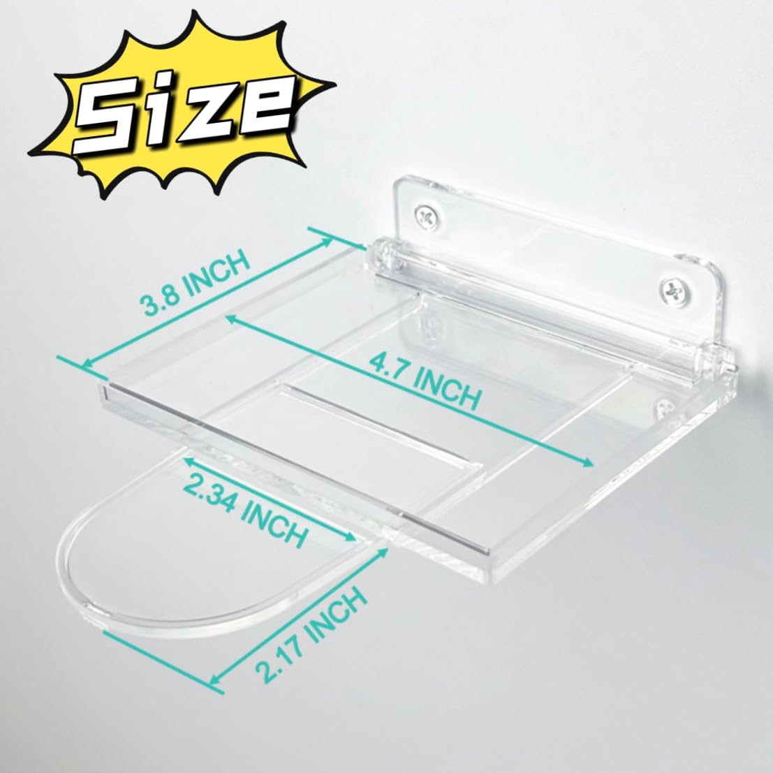 10-Pack Collapsible Acrylic Wall Shelf for Funko Pop Display