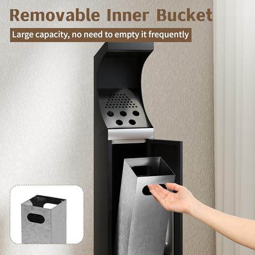 AIWFL Commercial Steel Trash Receptacle Outdoor