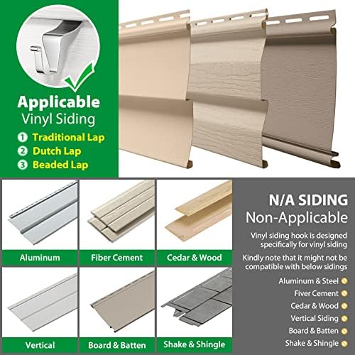 Stainless Steel Vinyl Siding Hooks 10 Pack