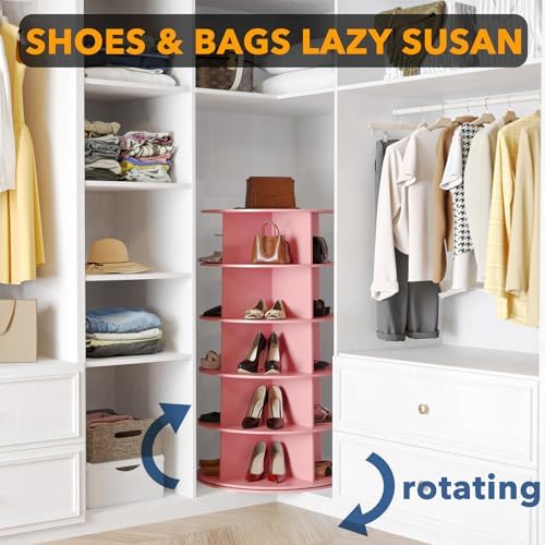 SpaceAid 5 Tier Rotating Shoe Rack Tower