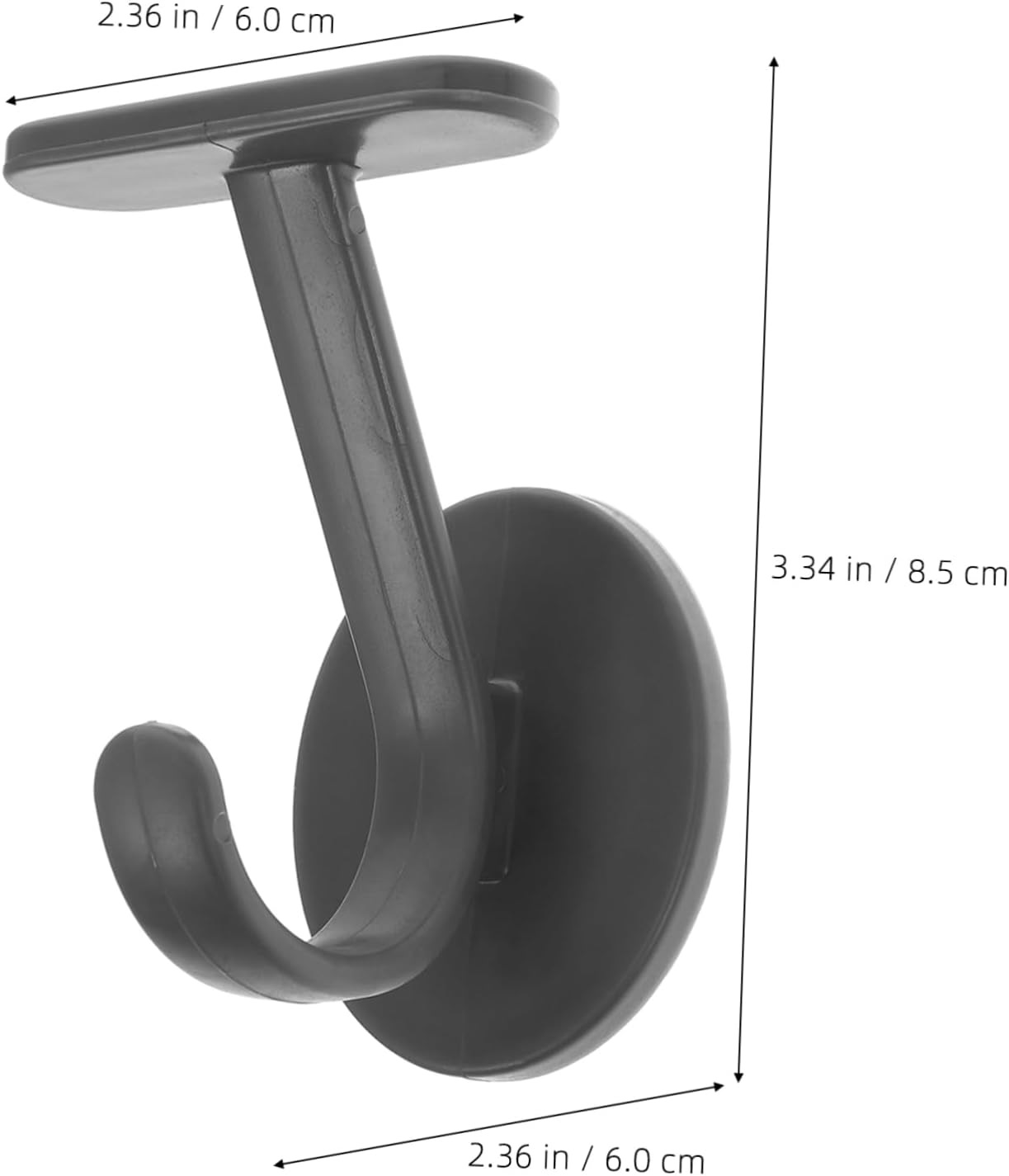 CHILDWEET 6pcs Heavy Duty Adhesive Wall Hooks Gray Design for Hats Bags Towels