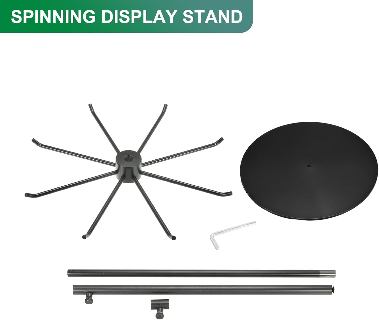 Uxcell Keychain Display Stand with 8 Hooks and 360 Degree Rotation