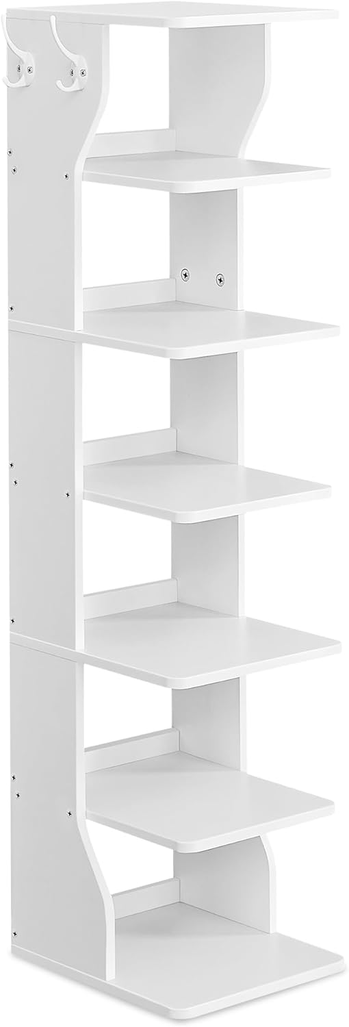 VASAGLE 7-Tier Vertical Shoe Rack White