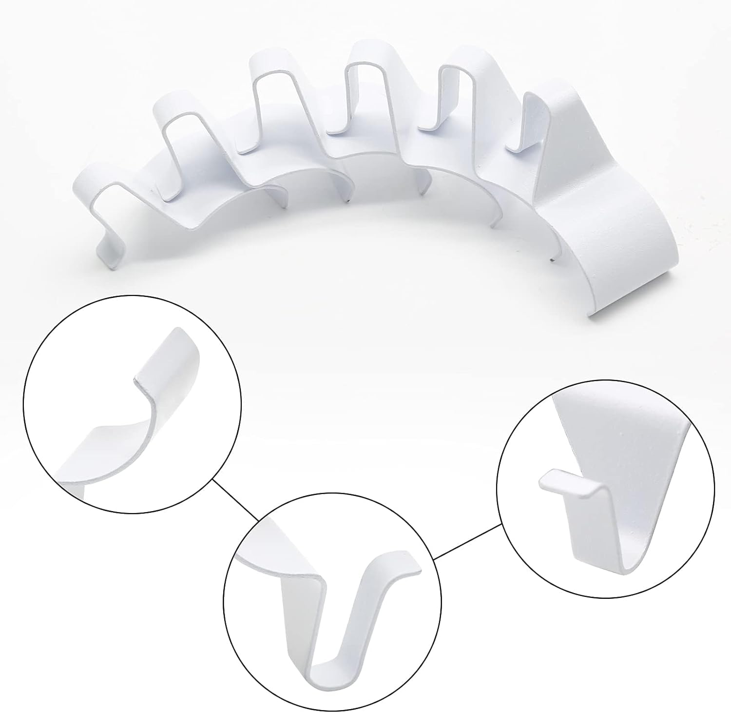 24 Pack White Vinyl Siding Hooks for Outdoor Use