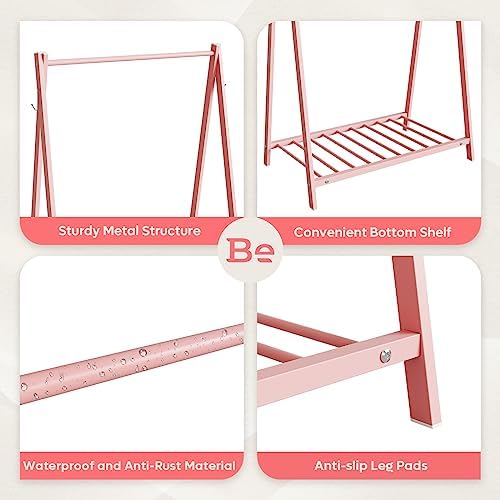 Bestier Kids Clothing Rack - Pink