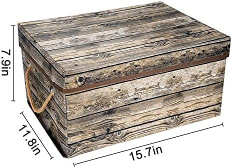 Livememory Lidded Storage Box with Handles and Lids