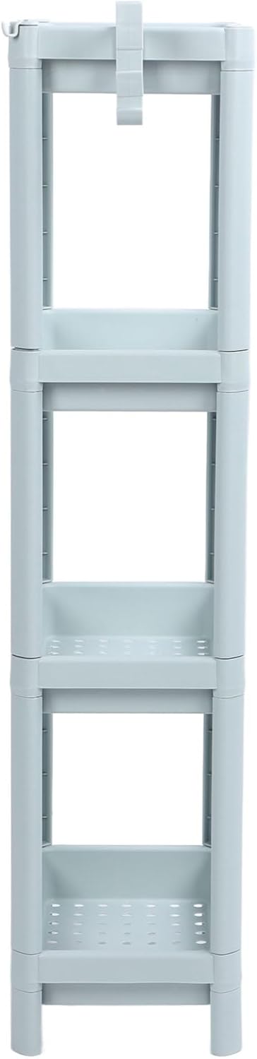 Narrow Metal Corner Shelf Unit 4 Tier Bathroom Storage