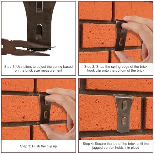 8 Pieces Brick Wall Hooks for Hanging Decorations