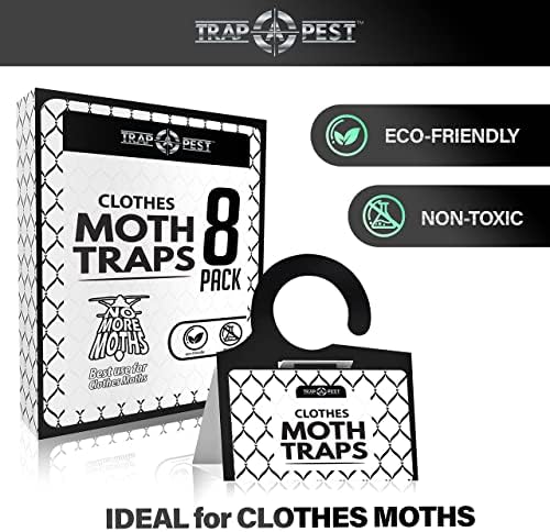Clothing Moth Traps 8 Pack Pheromone Non-Toxic Sticky Trap for Closets