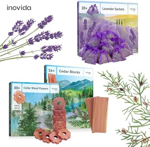 16 American Cedar Wood Blocks for Moth Protection and Fresh Scent