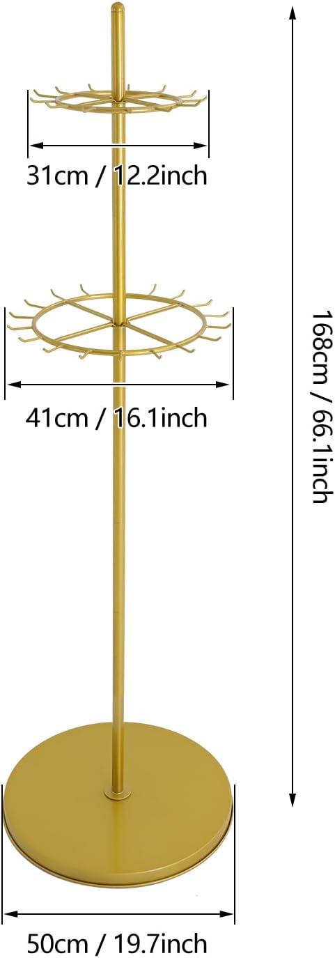661in Gold Belt Display Tie Scarf Rack
