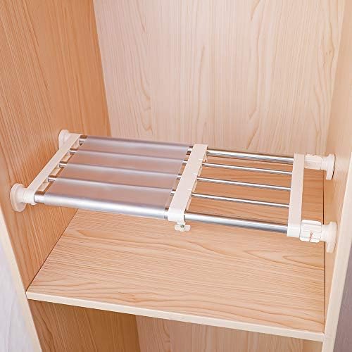 Hershii Adjustable Closet Shelf Rod Organizer 1574-2362 Inches