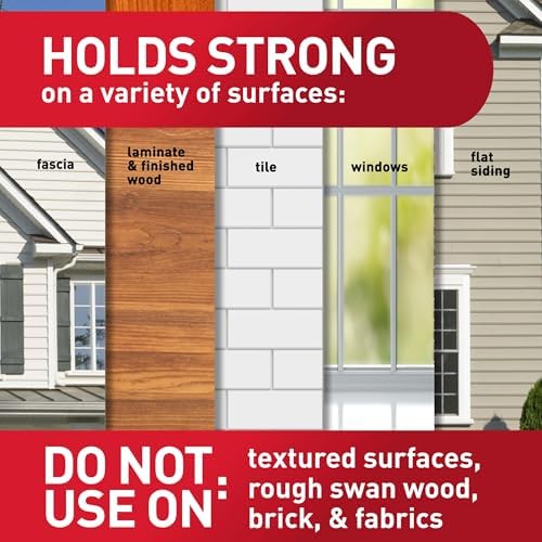 Command Outdoor Terrace Hooks 2 Hooks 4 Strips 3 lb Weight Capacity