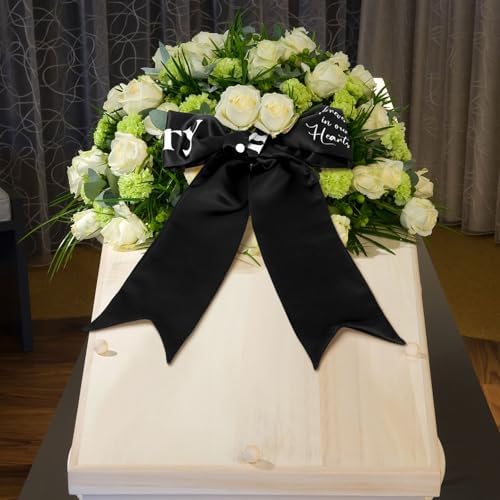Funeral Sash for Casket or Wreath - Black 58x4 Inch
