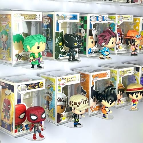 10-Pack Collapsible Acrylic Wall Shelf for Funko Pop Display