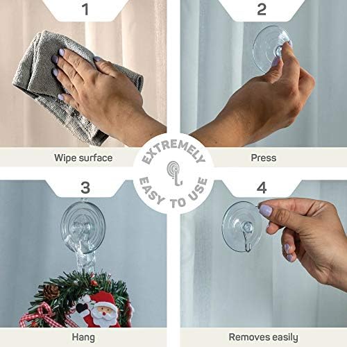 SEWANTA All-Purpose Suction Cup Hooks 10 Pack Combo Set