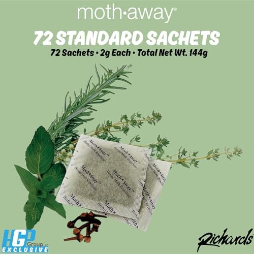 Richards Moth Away Herbal Value Pack 72 Sachets