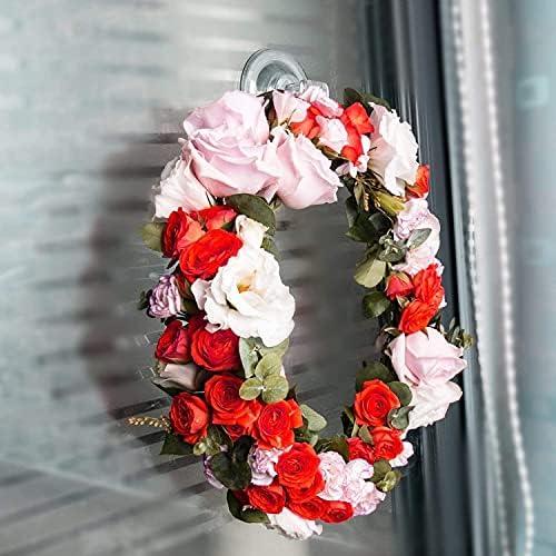 Quntis Wreath Hanger 6 Pack - Clear Suction Cup Hooks