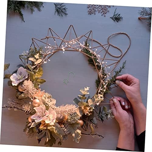 2 Packs Christmas Wreath Hooks Metal Decorations for Festive Decorations