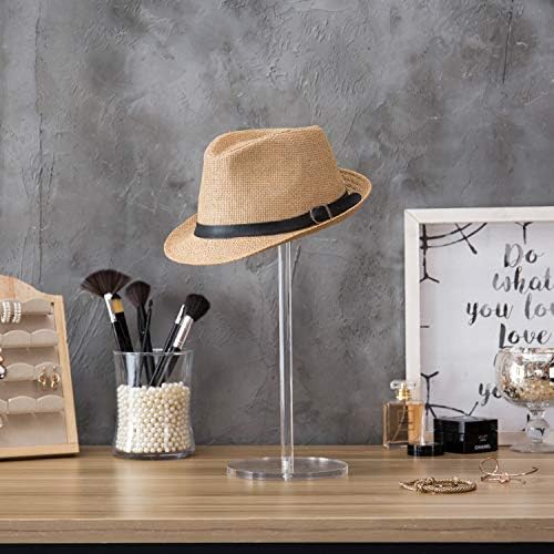 MyGift 16 Inch Clear Acrylic Hat Rack Stand