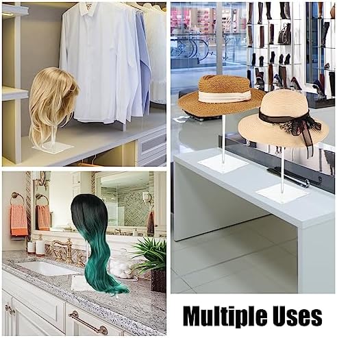 Leinuosen 8 Pcs 12 Hat Stand Display Rack for Hats Wigs and Masks