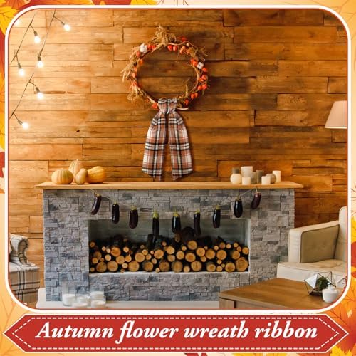 Fall Plaid Wreath Sash for Front Door and Garland