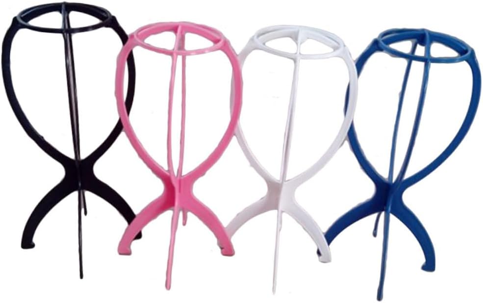 6pcs Durable Wig Stand Holder for Wigs and Hats Collapsible Hair Display Support