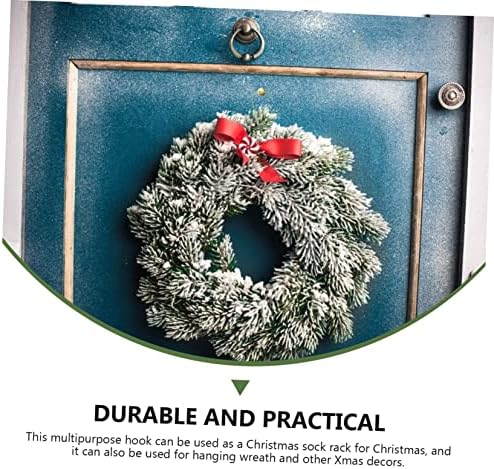 2 Packs Christmas Wreath Hooks Metal Decorations for Festive Decorations