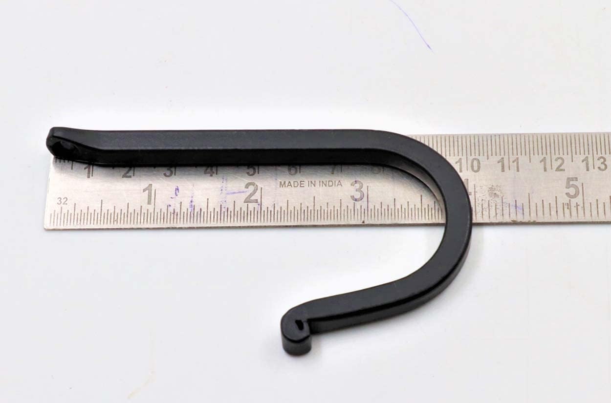 THDC Single Prong Wrought Iron Hooks Vintage Curved Metal Fasteners Heavy Duty Wall Hooks