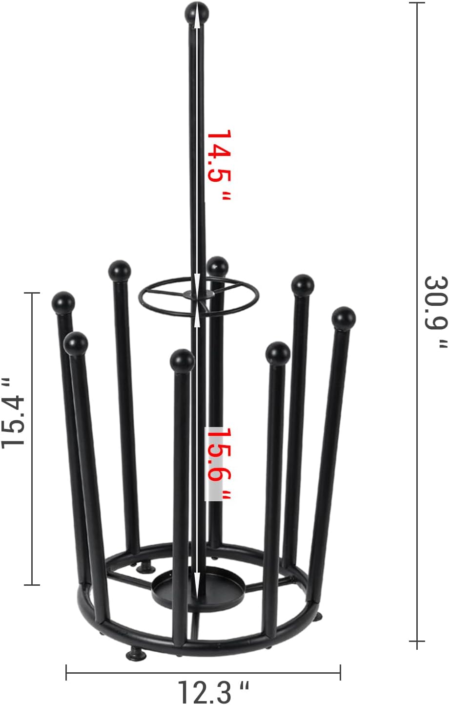 Modern Matte Black Boot Rack with Umbrella Holder and Inverted Drying Design