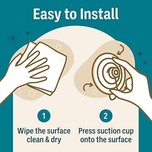Holiday Joy Suction Cup Hooks 4 Pack Heavy Duty Wall Mount