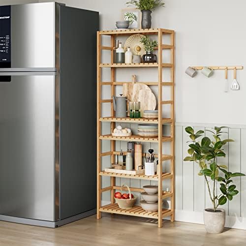 Bamjoy 6 Tier Bamboo Shelf Storage Unit