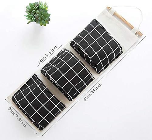 AUHOKY 3Pcs Wall Hanging Storage Organizer with 3 Pockets