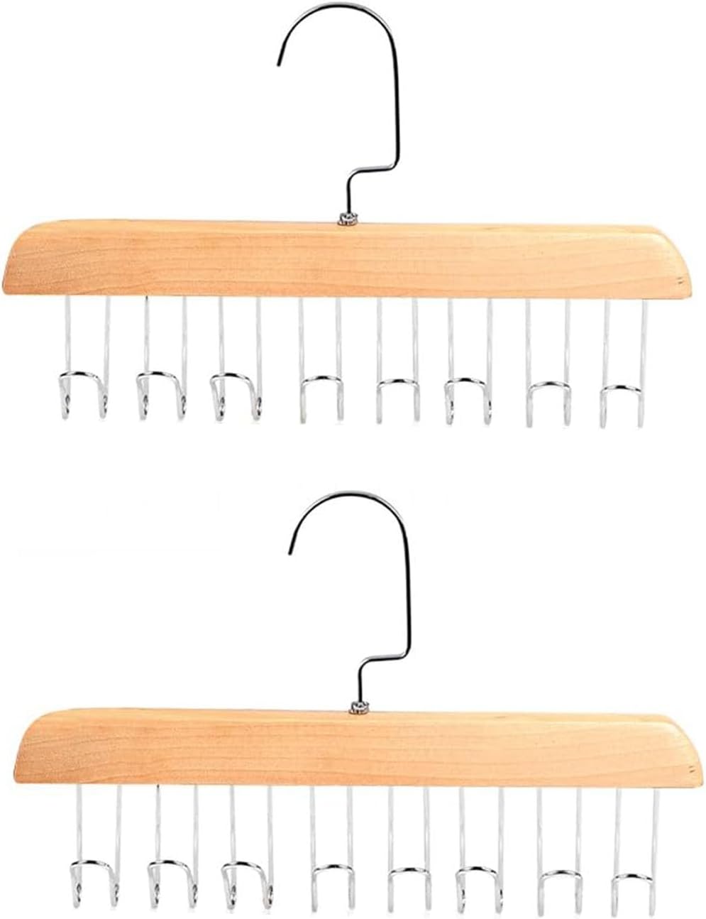 2PCS Anti-Slip Multi-Hook Coat Racks with 16 Hooks