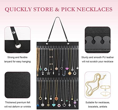 Caffox Jewelry Holder 32 Hook Storage for Necklaces Bracelets Ankles