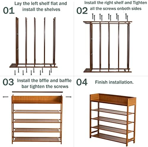 Latifolia Bamboo Shoe Rack 5-Tier Organizer